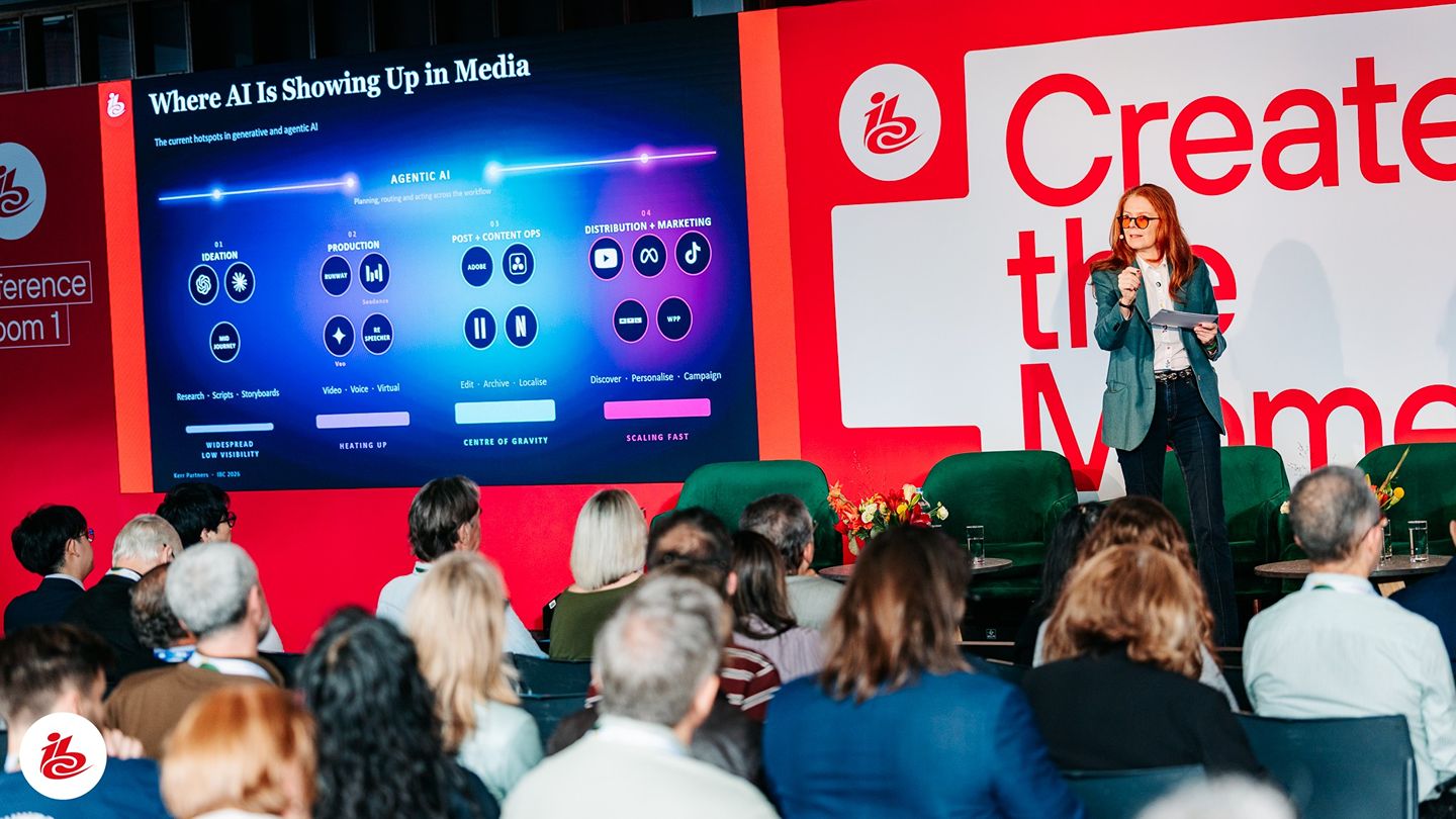 Maureen Kerr, Partner, Kerr & Partners, moderated the “AI in Practice: Case Studies Across the Media Value Chain” conference session at IBC2026. 